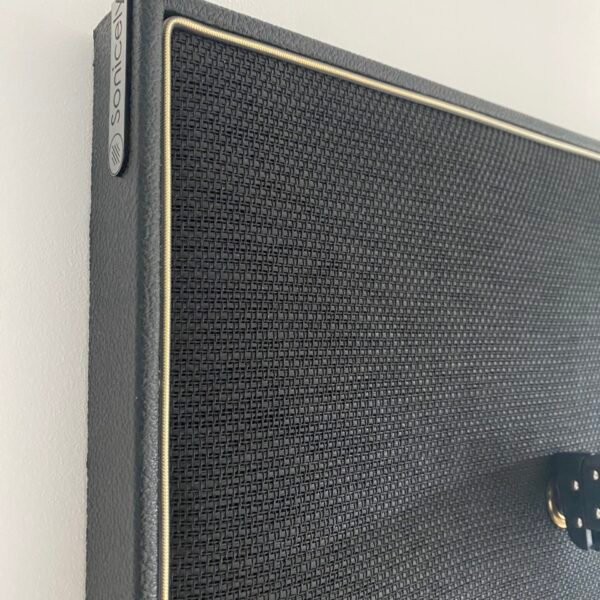 JCM Black Weave speakerdoek gold piping