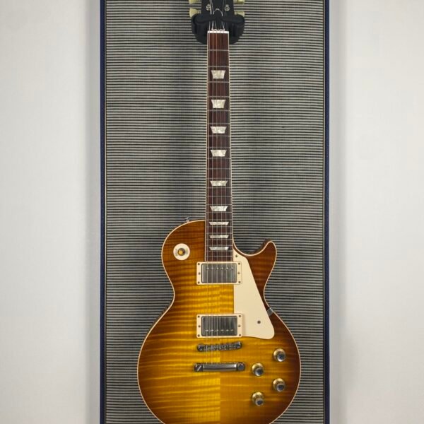 M-Style Bluesbreaker Blue Levant Gold piping fr Guitar Akoestisch paneel met gitaar aan haak