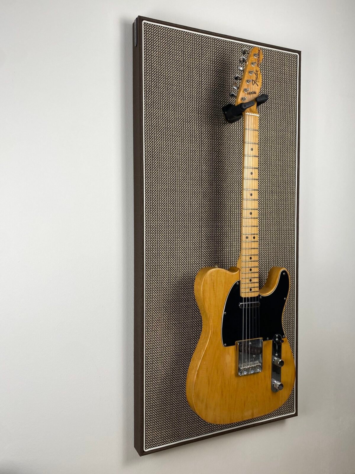 Akoestisch paneel met gitaar aan haak