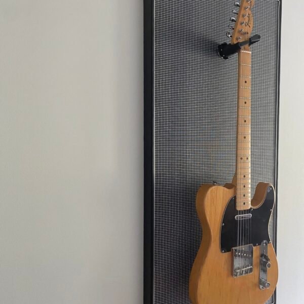 Akoestische paneel met gitaar aan haak