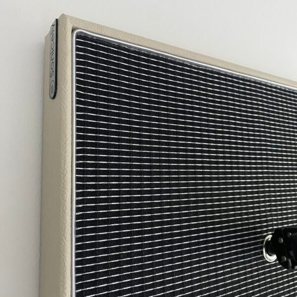 Midnight silver speakerdoek op akoestisch paneel