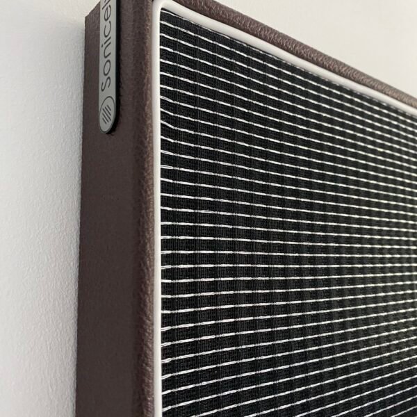 Midnight silver speakerdoek op akoestisch paneel