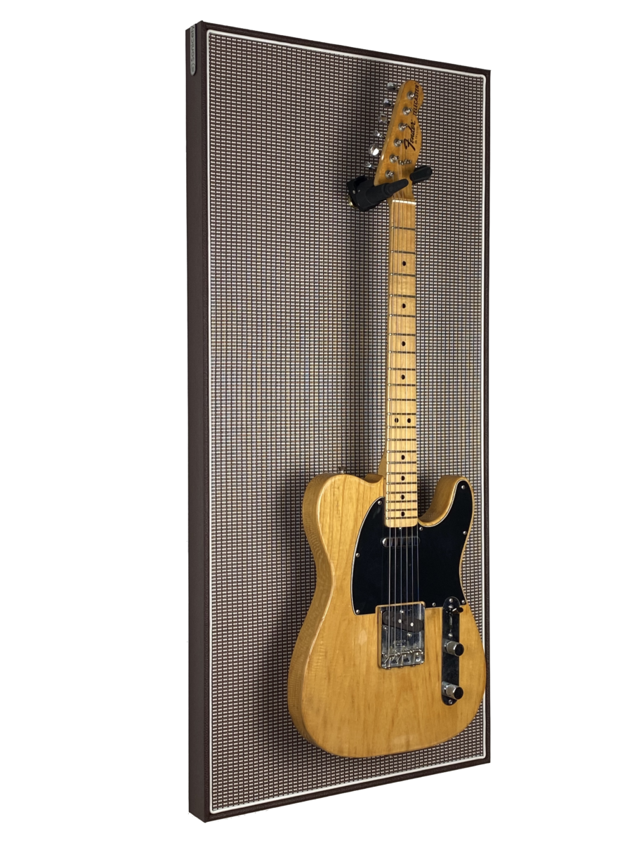 Akoestisch paneel met gitaar aan haak