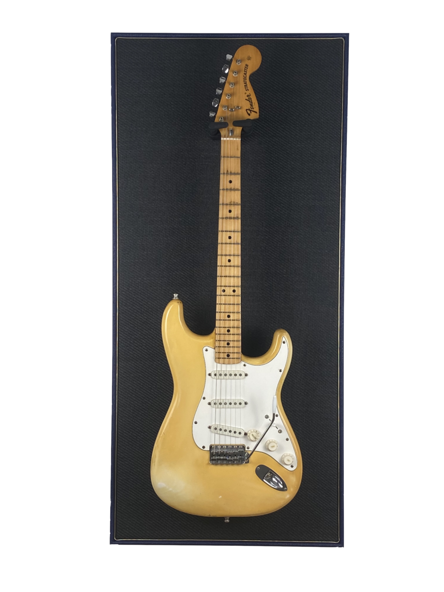 Akoestisch paneel met gitaar aan haak