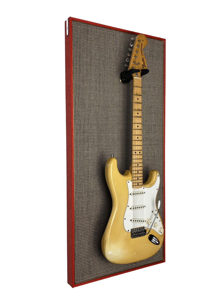 Akoestisch paneel met gitaar aan haak